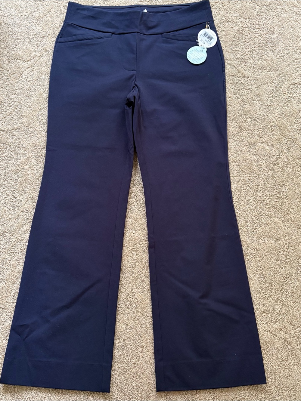 NWT Spartina 449 Navy Pull-On Stretch Pants Sz Small